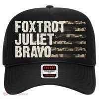 Foxtrot Juliet Bravo Camo Military Flag Hat thumb 0