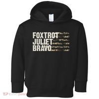 Foxtrot Juliet Bravo Camo Military Flag Toddler Hoodie thumb 0