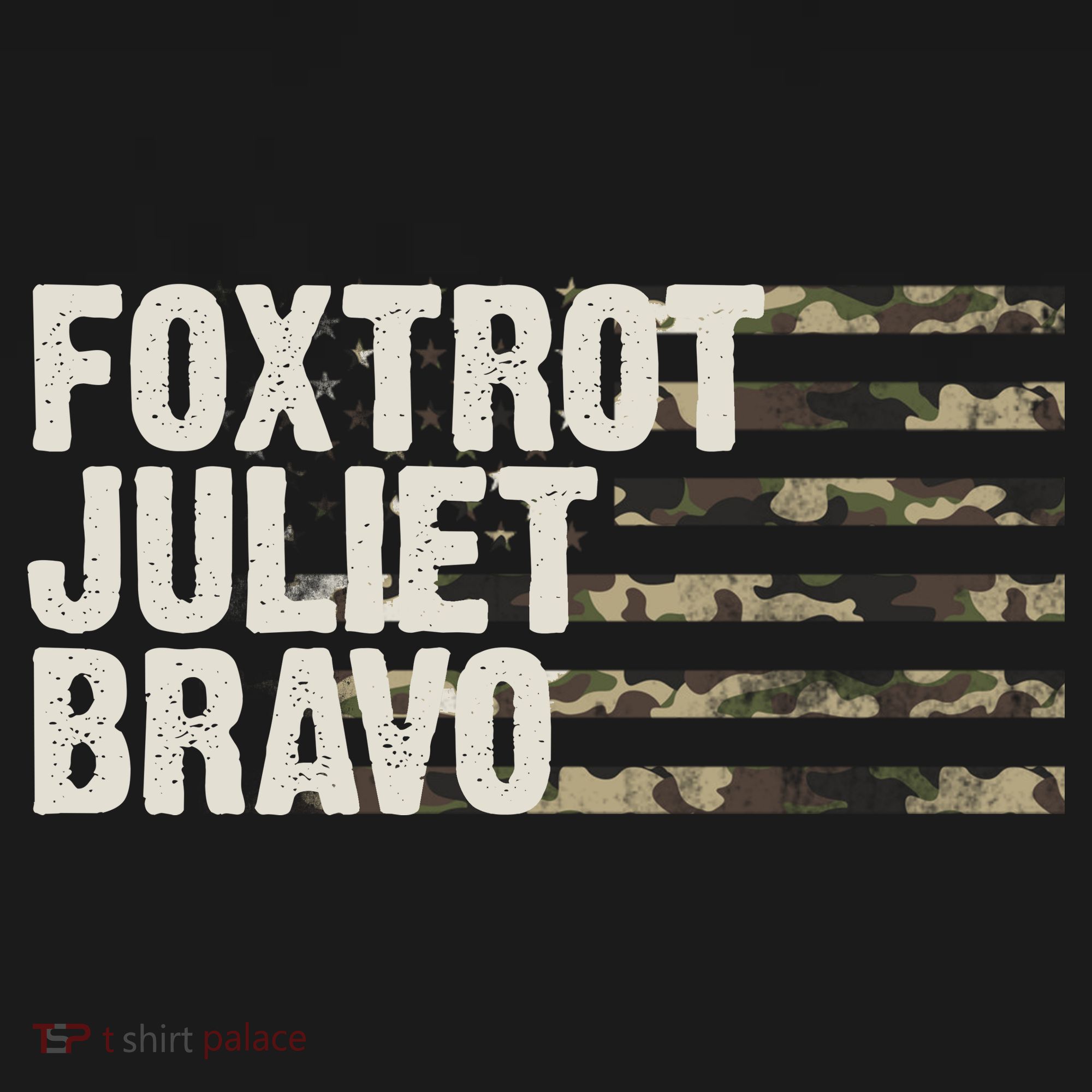 Foxtrot Juliet Bravo Camo Military Flag Toddler Hoodie