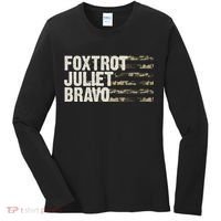 Foxtrot Juliet Bravo Camo Military Flag Women's Long Sleeve Shirt thumb 0