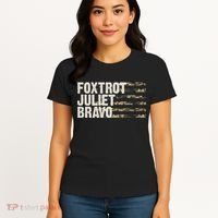 Foxtrot Juliet Bravo Camo Military Flag Women's T-Shirt thumb 4