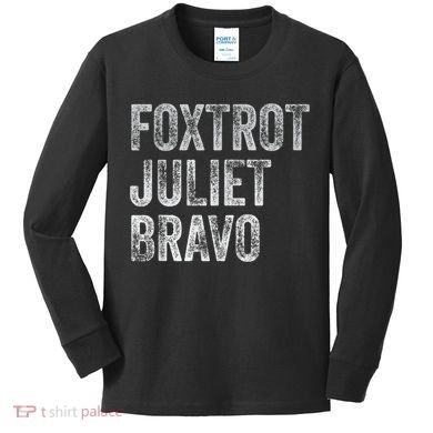 Foxtrot Juliet Bravo, FJB Design Kids Long Sleeve Shirt