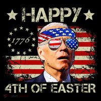Funny Joe Biden 4th Of July Happy 4th Of Easter Us Flag Stripe Pom Pom Beanie thumb 2