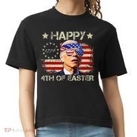 Funny Joe Biden 4th Of July Happy 4th Of Easter Us Flag Comfort Colors Boxy T-Shirt thumb 0