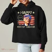Funny Joe Biden 4th Of July Happy 4th Of Easter Us Flag Ladies Heavyweight Boxy Pullover Hoodie thumb 0