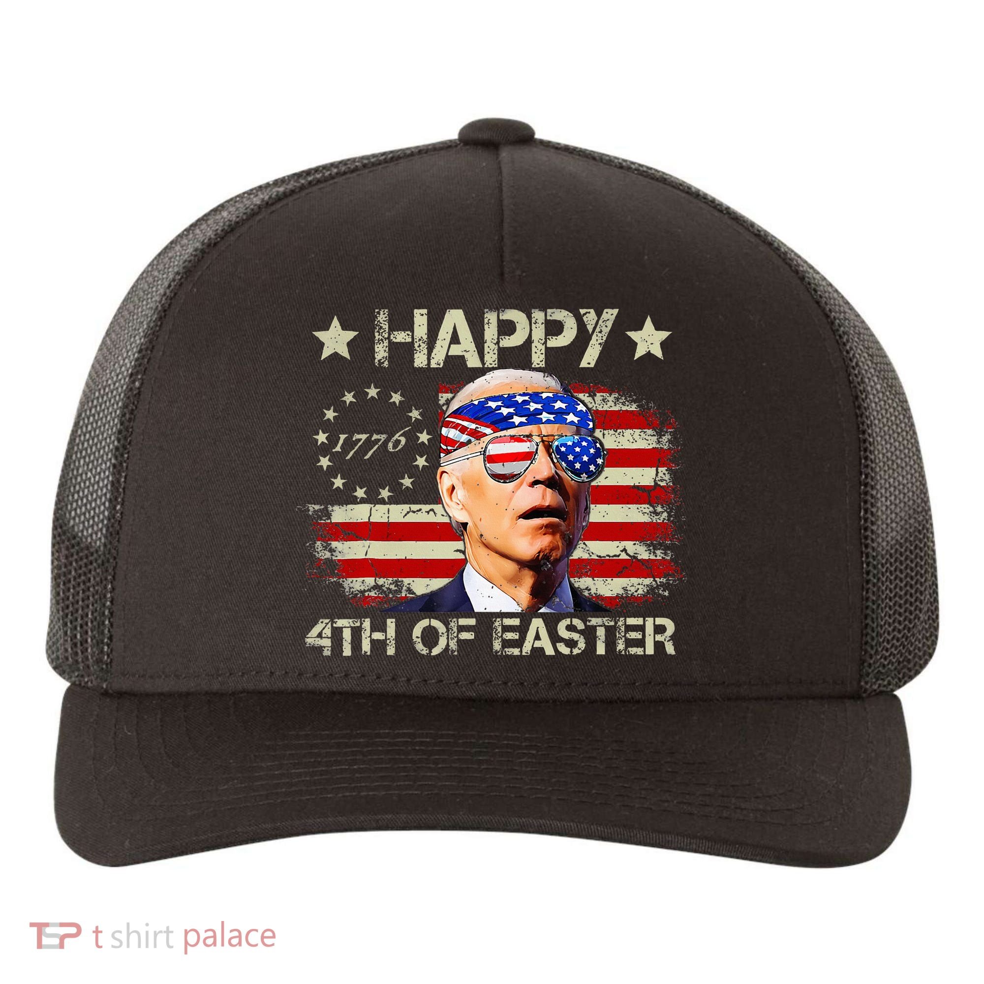 Funny Joe Biden 4th Of July Happy 4th Of Easter Us Flag Yupoong Adult 5-Panel Trucker Hat