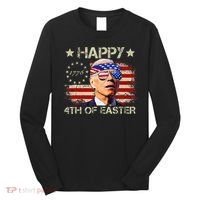 Funny Joe Biden 4th Of July Happy 4th Of Easter Us Flag Long Sleeve Shirt thumb 0