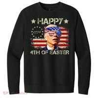 Funny Joe Biden 4th Of July Happy 4th Of Easter Us Flag V.I.T. Fleece Crew Sweatshirt thumb 0