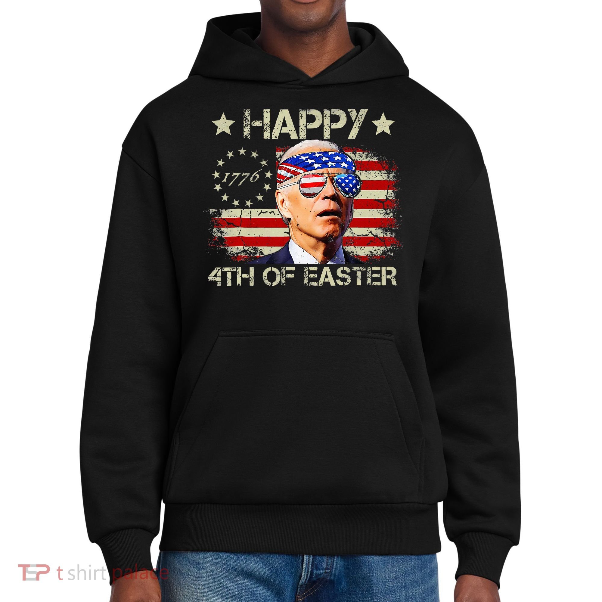 Funny Joe Biden 4th Of July Happy 4th Of Easter Us Flag District V.I.T. Heavyweight Hoodie