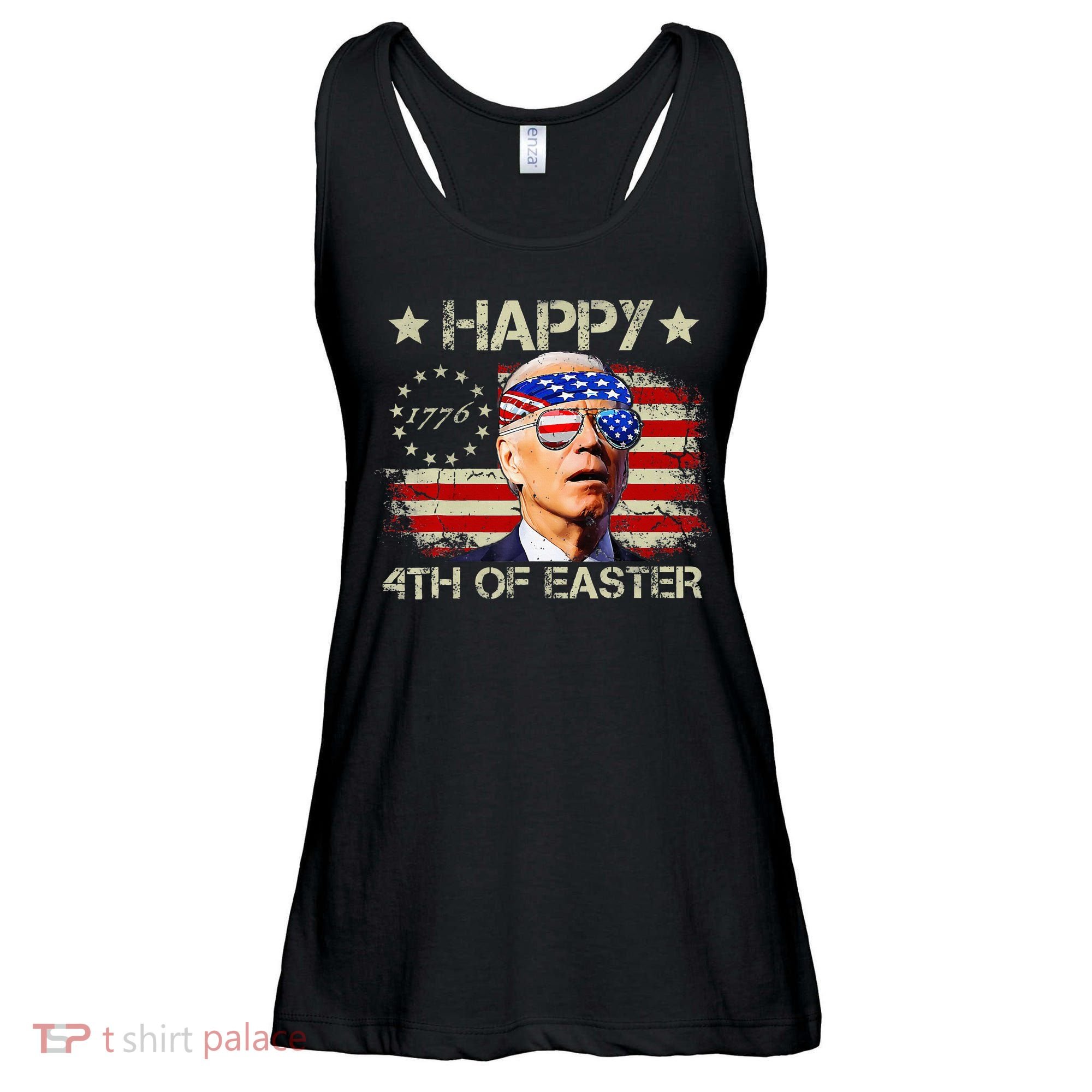 Funny Joe Biden 4th Of July Happy 4th Of Easter Us Flag Ladies Essential Flowy Tank