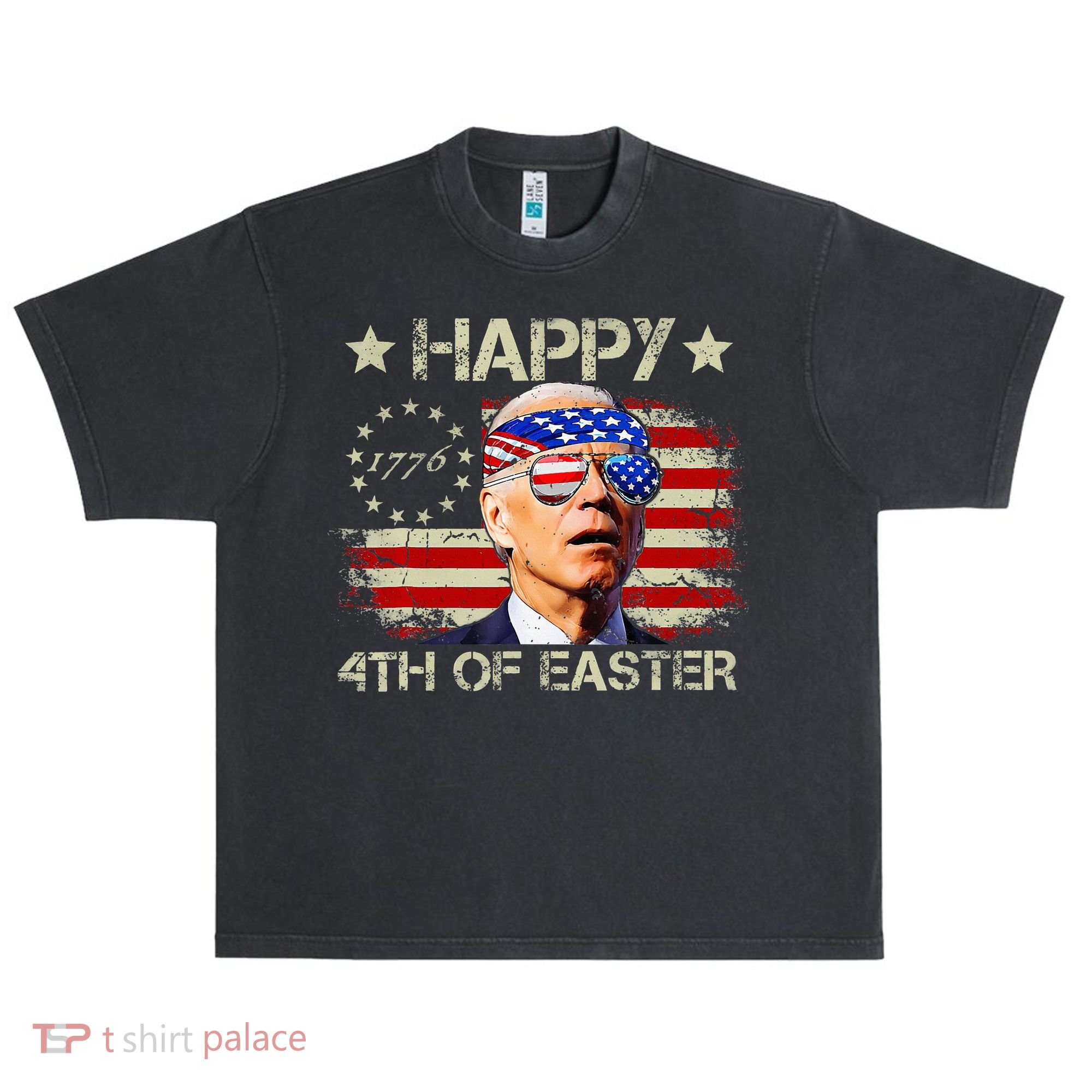 Funny Joe Biden 4th Of July Happy 4th Of Easter Us Flag Urban Oversized Heavyweight T-Shirt