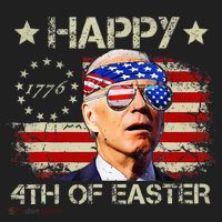Funny Joe Biden 4th Of July Happy 4th Of Easter Us Flag Urban Oversized Heavyweight T-Shirt thumb 2