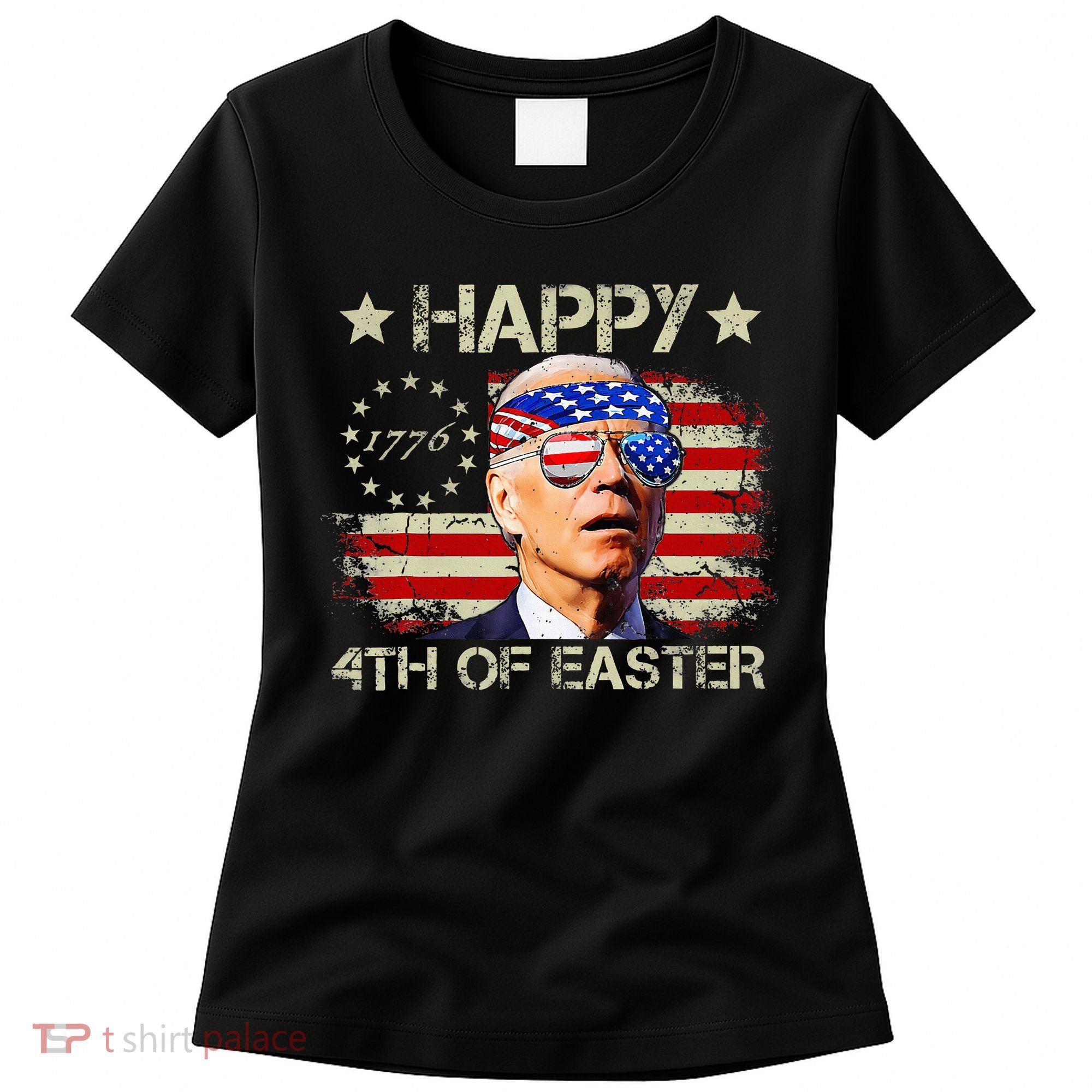 Funny Joe Biden 4th Of July Happy 4th Of Easter Us Flag Women's T-Shirt