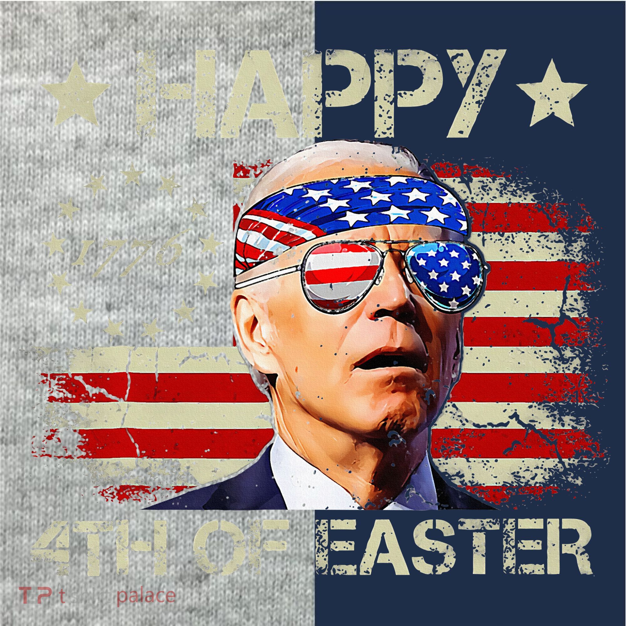Funny Joe Biden 4th Of July Happy 4th Of Easter Us Flag Kids Colorblock Raglan Jersey