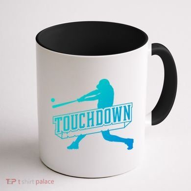 Funny Joke Baseball Touchdown Joke Gift Design Gift Coffee Mug back