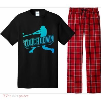 Funny Joke Baseball Touchdown Joke Gift Design Gift Pajama Set