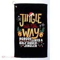 Funny Jingle Bells Half Assed Jingler Xmas Gag Gift Golf Towel thumb 0