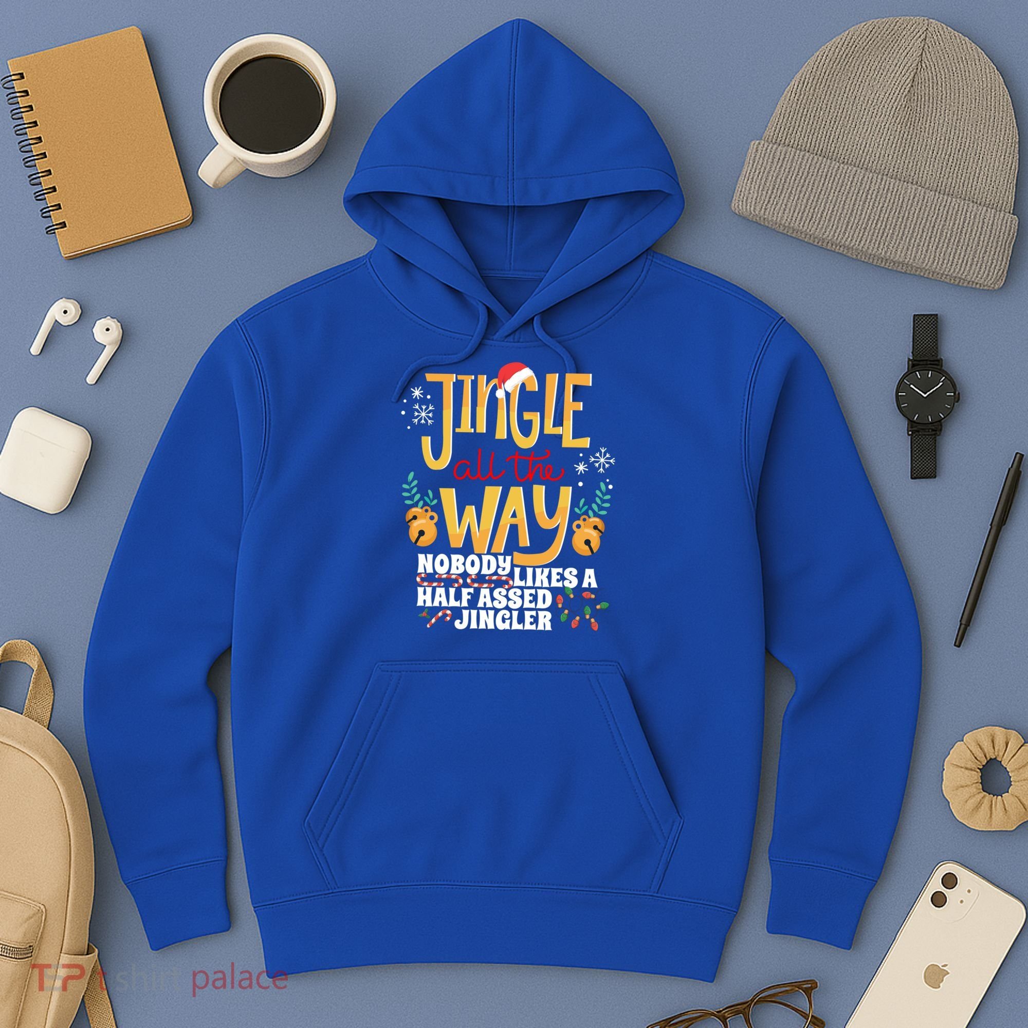 Funny Jingle Bells Half Assed Jingler Xmas Gag Gift Hoodie