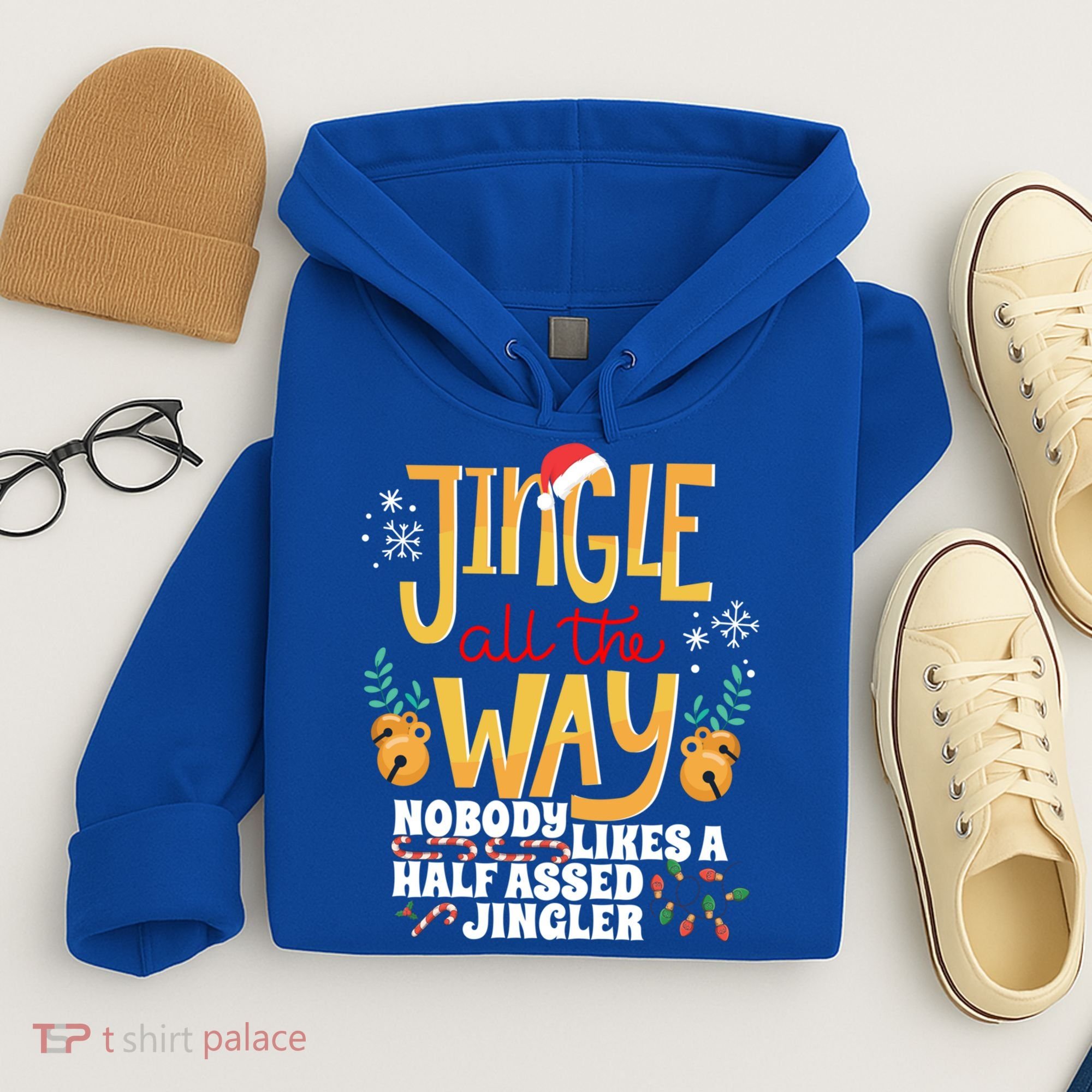 Funny Jingle Bells Half Assed Jingler Xmas Gag Gift Hoodie