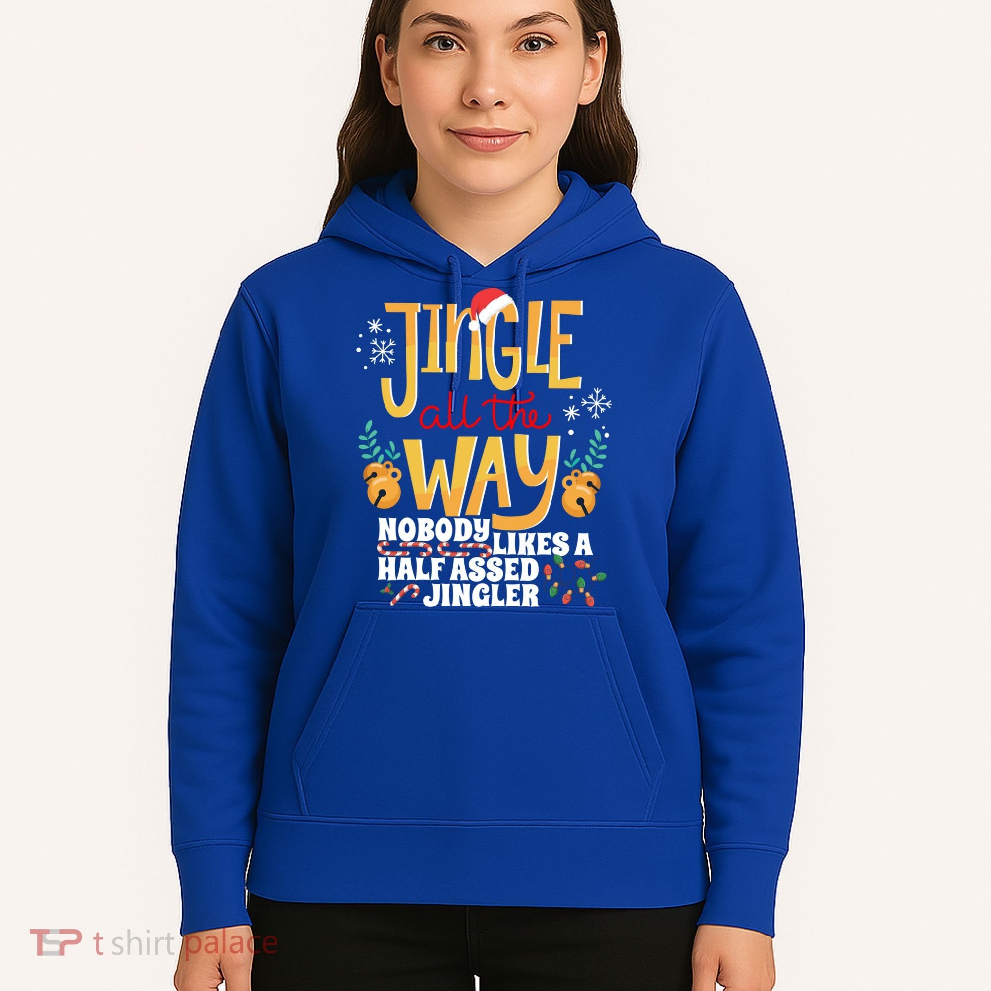 Funny Jingle Bells Half Assed Jingler Xmas Gag Gift Hoodie