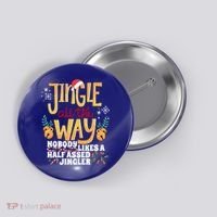 Funny Jingle Bells Half Assed Jingler Xmas Gag Gift Button thumb 0