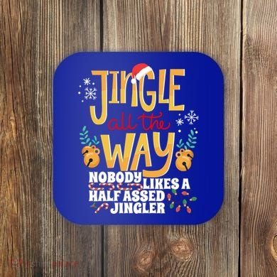 Funny Jingle Bells Half Assed Jingler Xmas Gag Gift Coaster