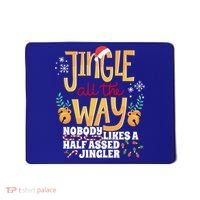 Funny Jingle Bells Half Assed Jingler Xmas Gag Gift Mousepad thumb 0