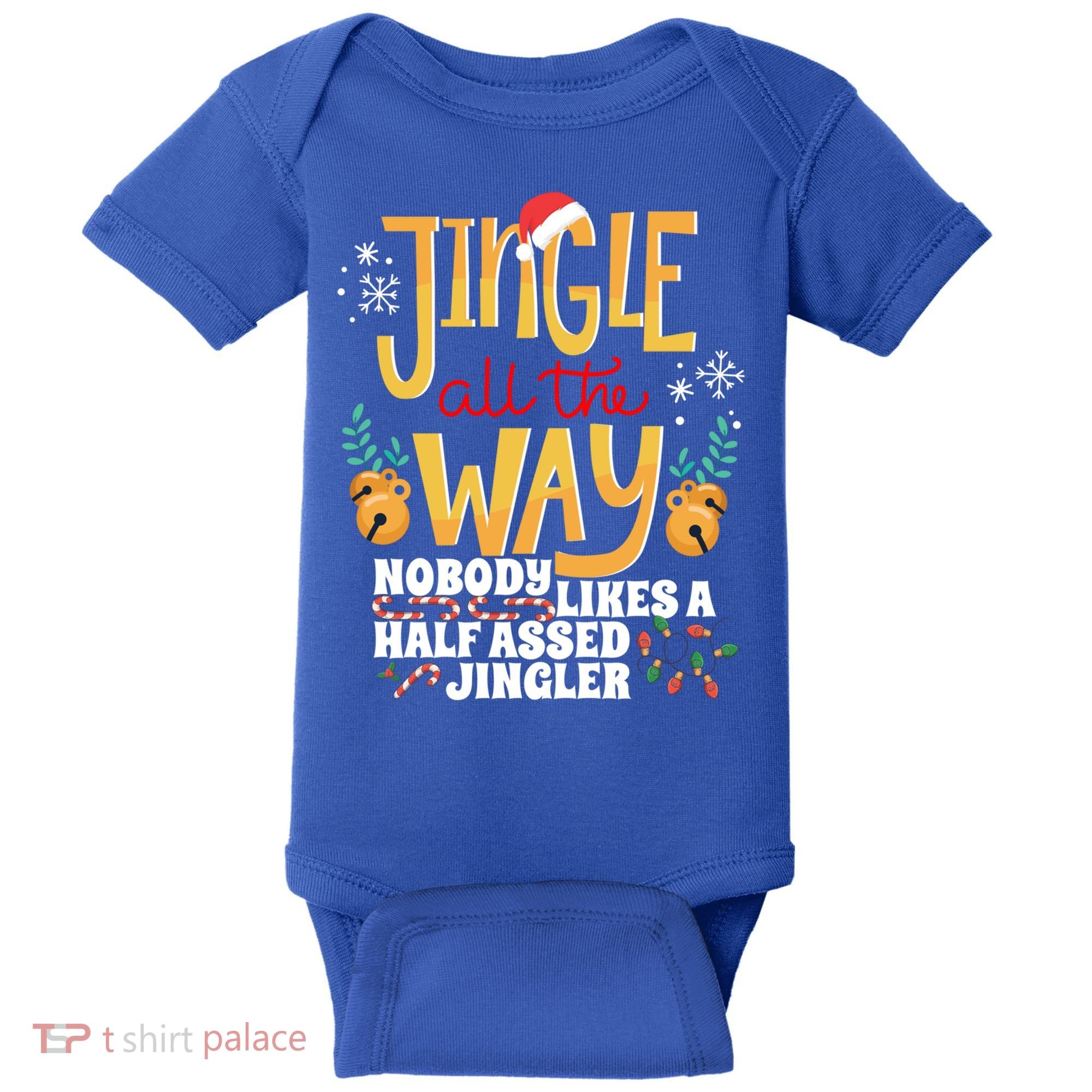 Funny Jingle Bells Half Assed Jingler Xmas Gag Gift Baby Bodysuit