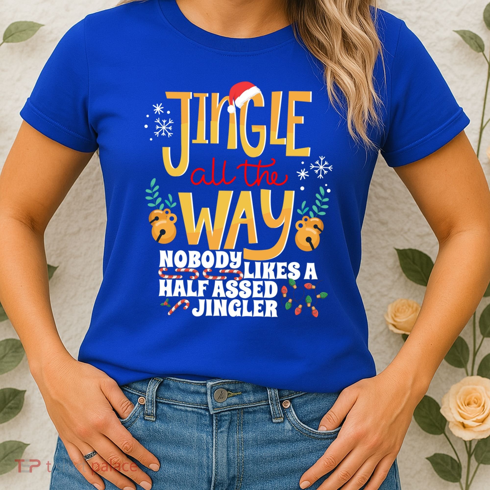 Funny Jingle Bells Half Assed Jingler Xmas Gag Gift Women's T-Shirt
