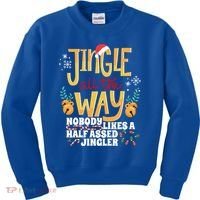 Funny Jingle Bells Half Assed Jingler Xmas Gag Gift Kids Sweatshirt thumb 0
