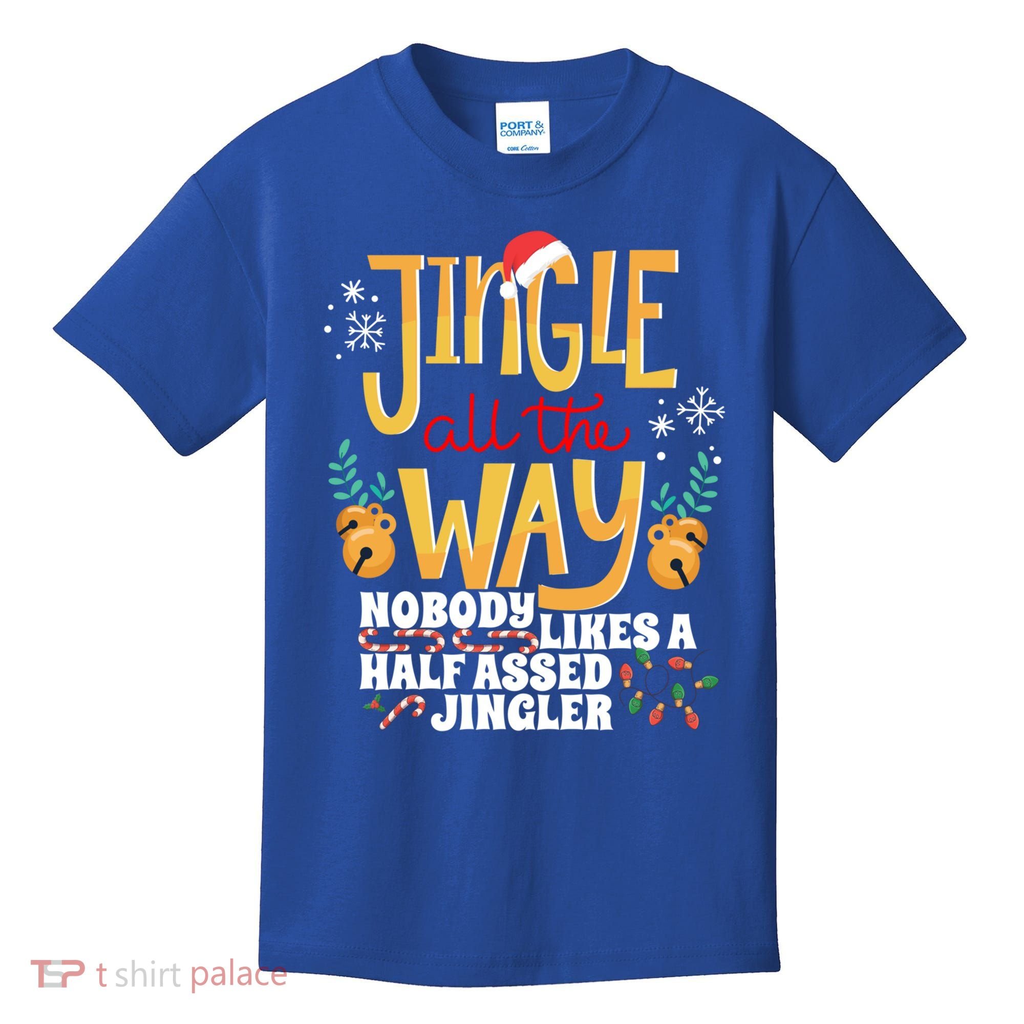 Funny Jingle Bells Half Assed Jingler Xmas Gag Gift Kids T-Shirt