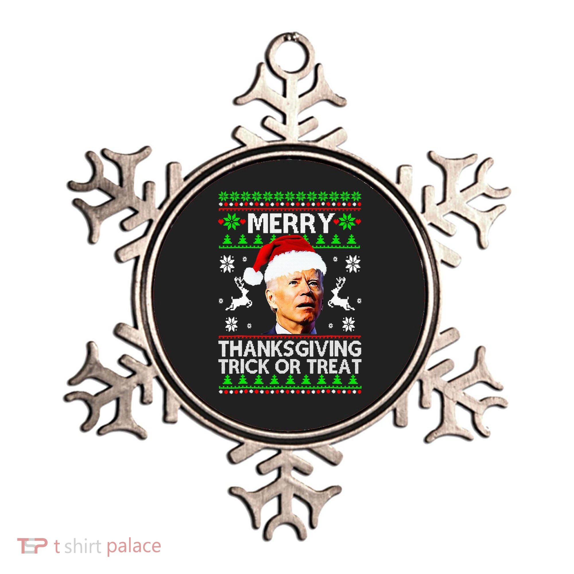 Funny Joe Biden Merry Thanksgiving Trick Or Treat Ornament
