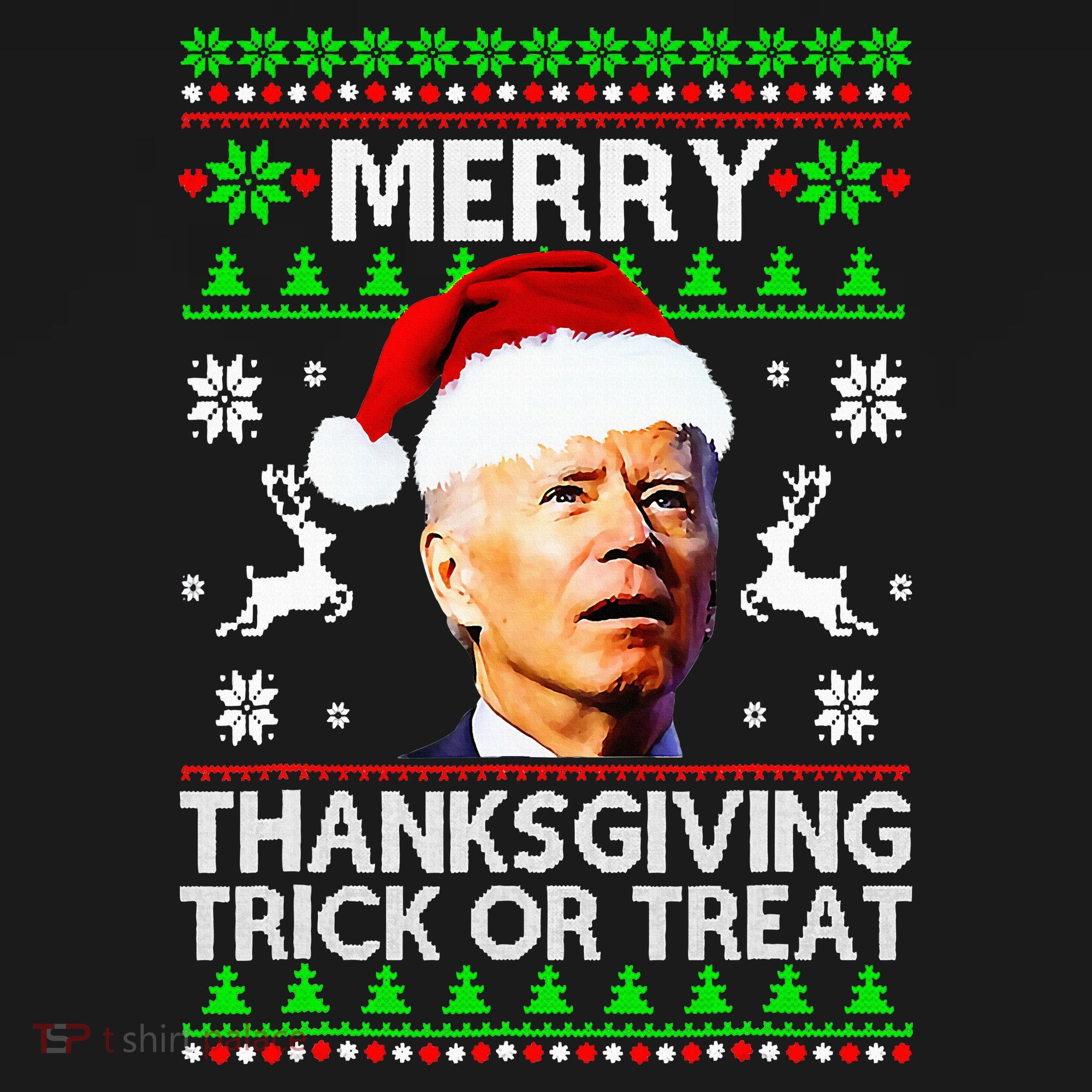 Funny Joe Biden Merry Thanksgiving Trick Or Treat Women's Tank Top