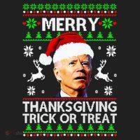 Funny Joe Biden Merry Thanksgiving Trick Or Treat Hat thumb 2