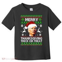 Funny Joe Biden Merry Thanksgiving Trick Or Treat Toddler T-Shirt thumb 0
