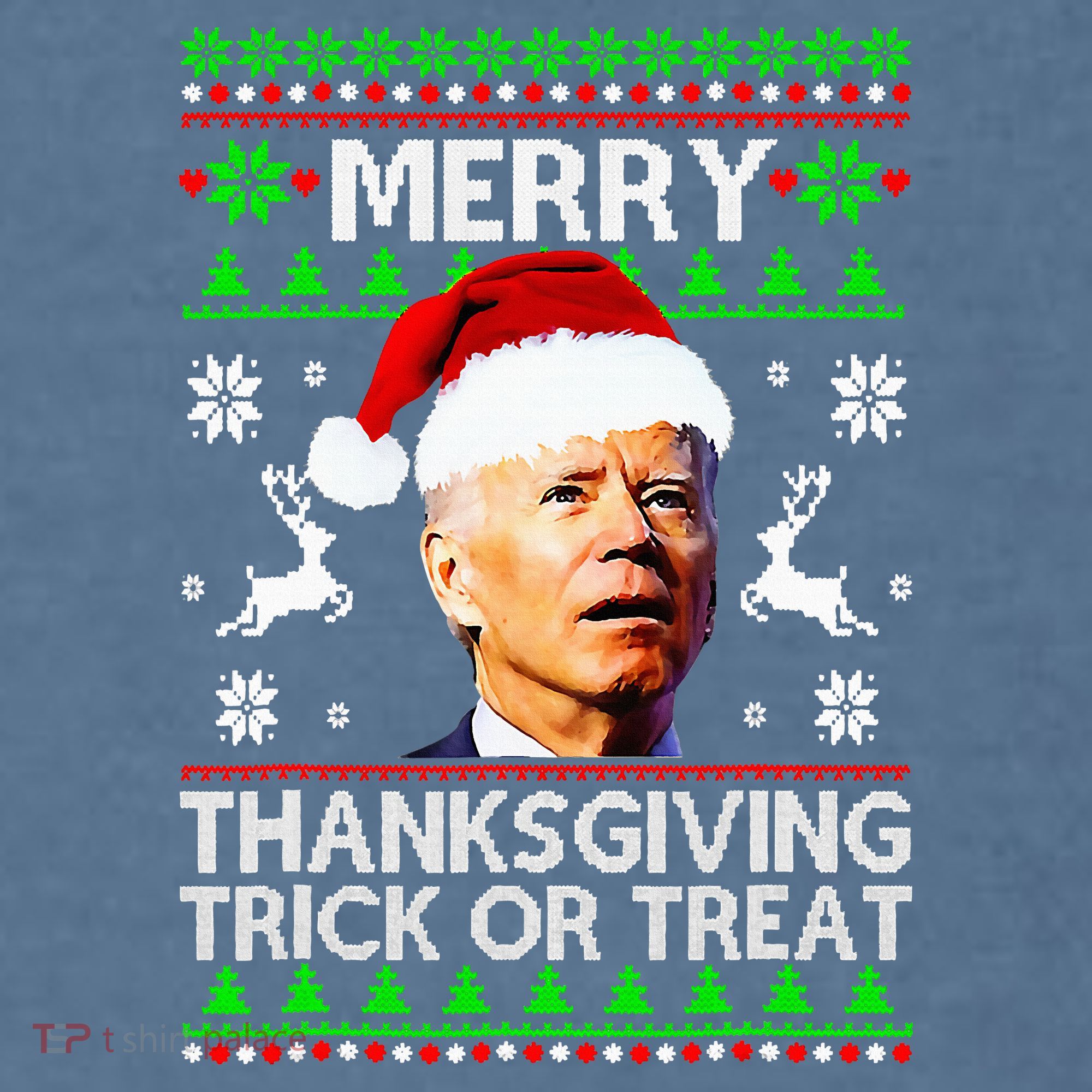 Funny Joe Biden Merry Thanksgiving Trick Or Treat Comfort Colors Garment-Dyed Hooded Sweatshirt