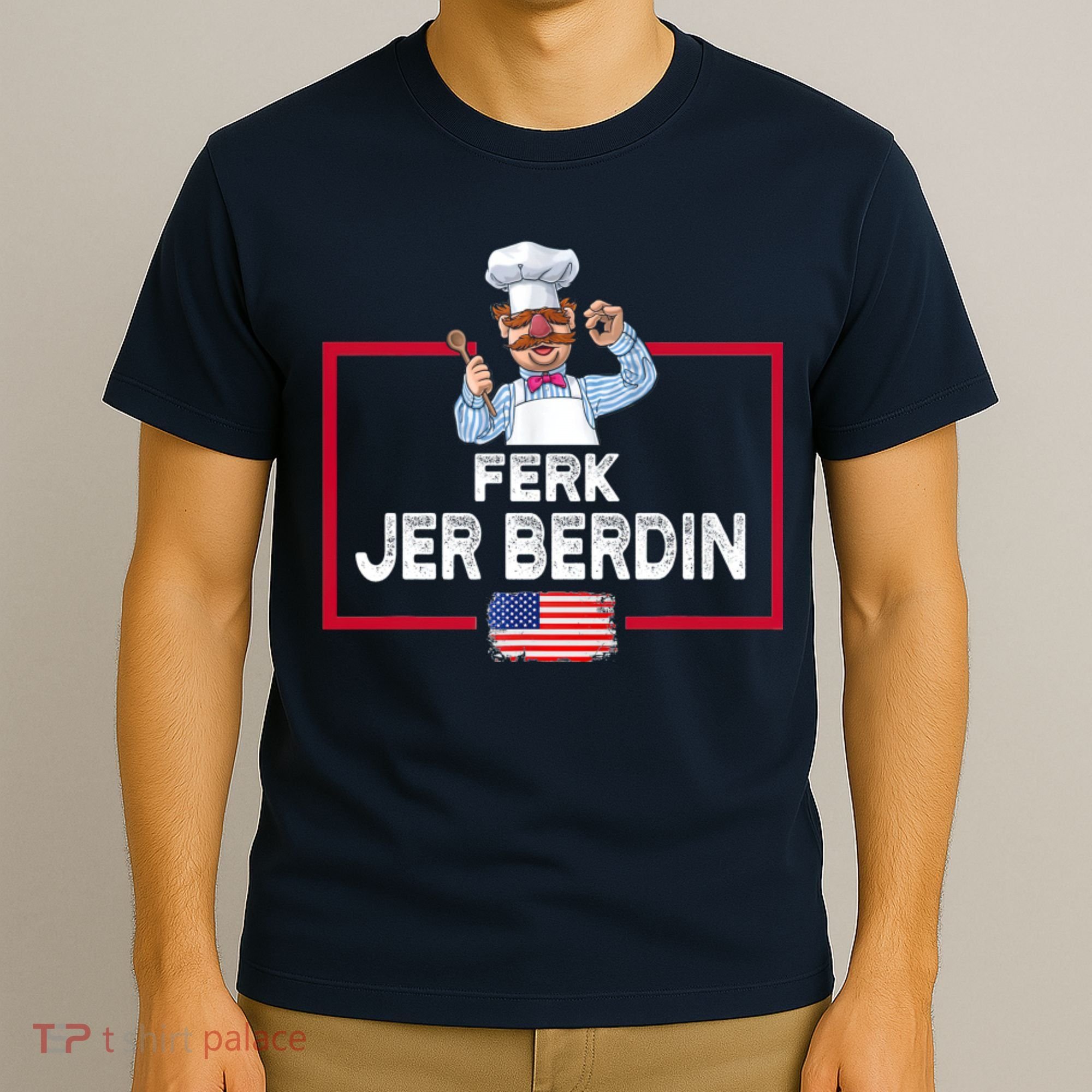 Ferk Jer Berdin Usa American Flag T-Shirt