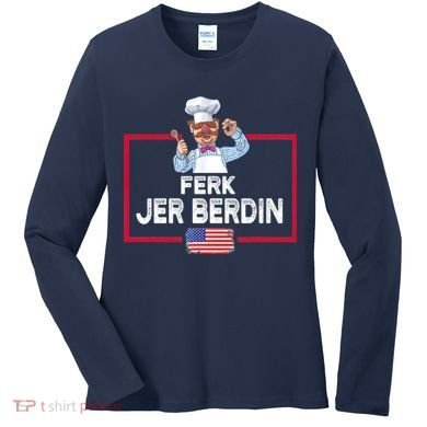 Ferk Jer Berdin Usa American Flag Women's Long Sleeve Shirt
