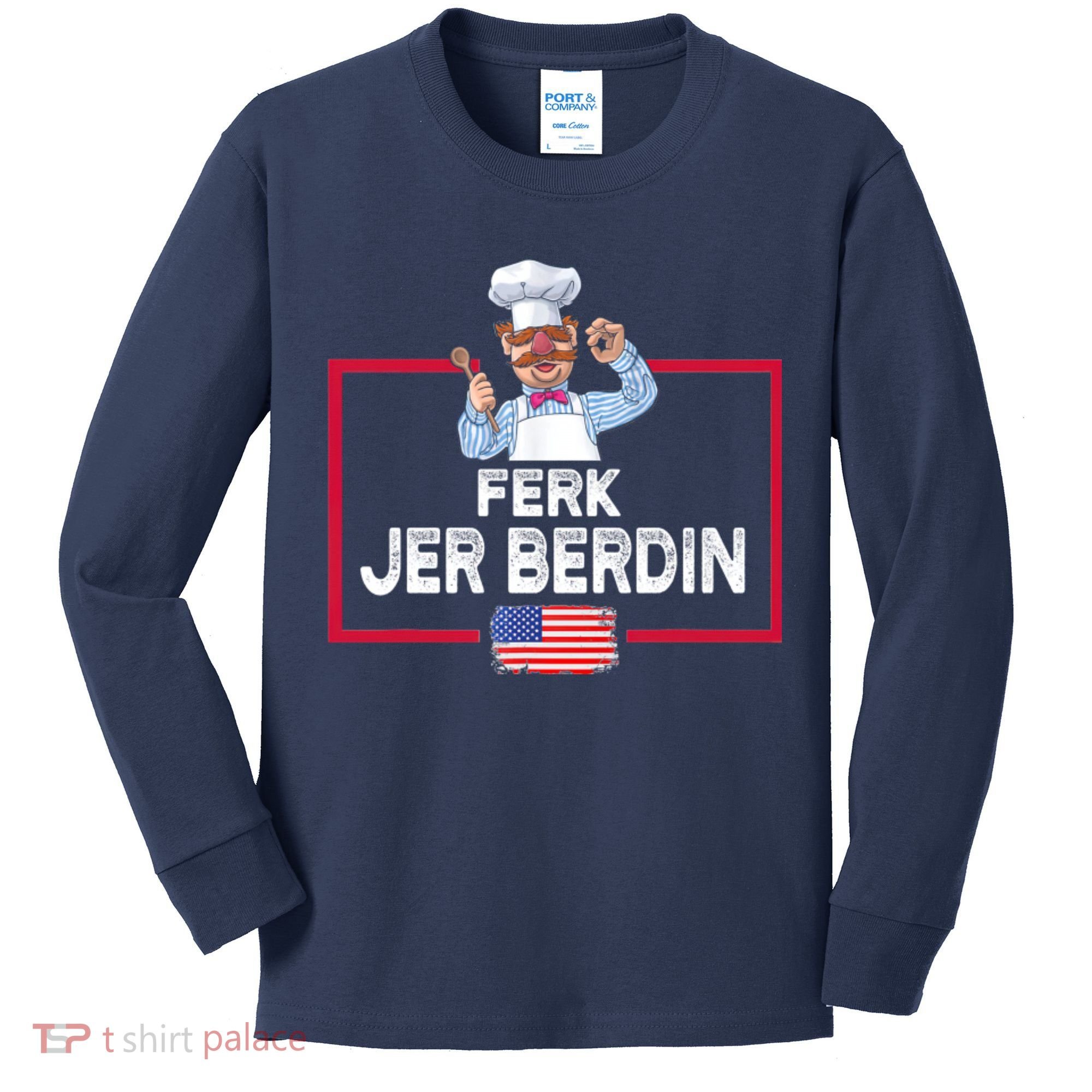 Ferk Jer Berdin Usa American Flag Kids Long Sleeve Shirt
