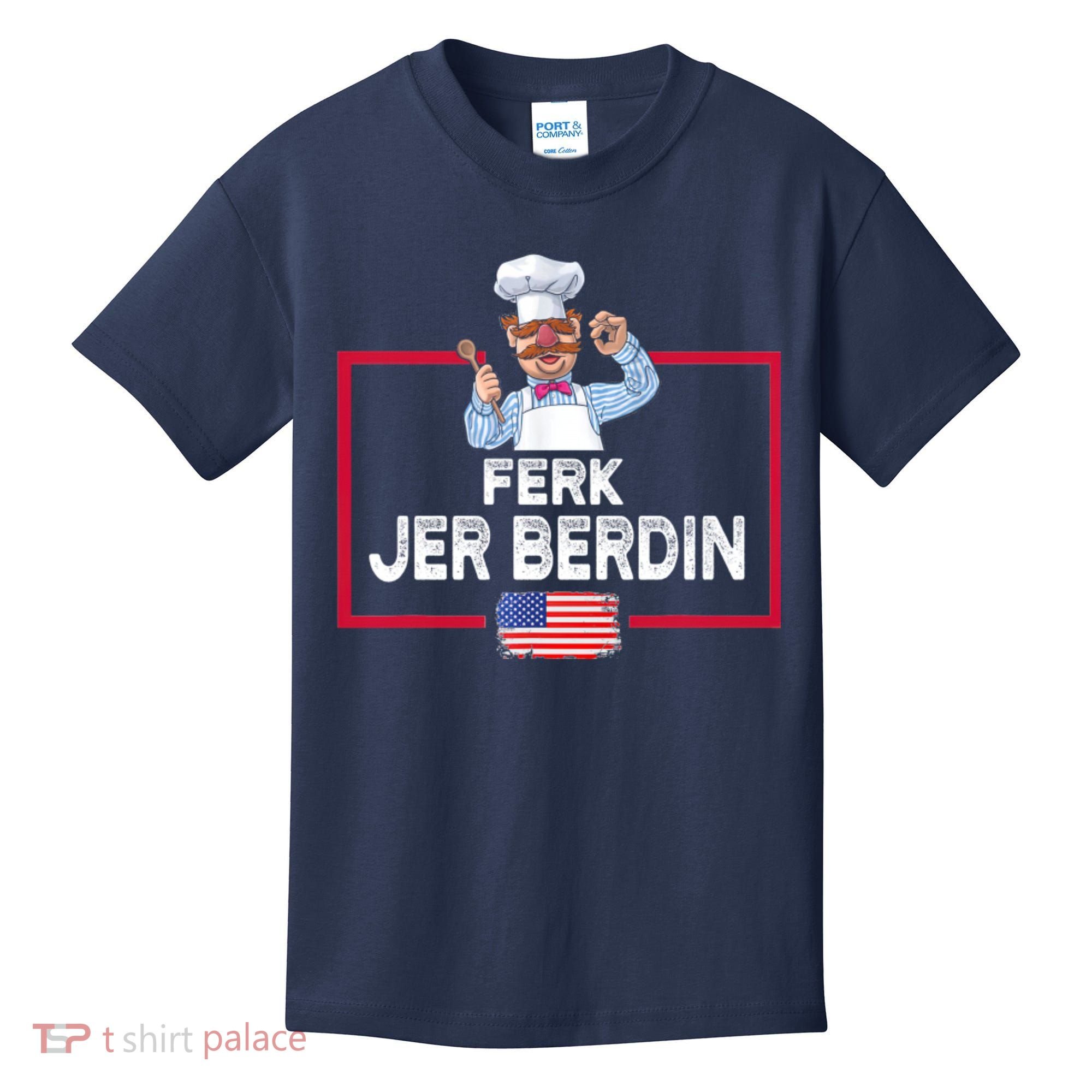 Ferk Jer Berdin Usa American Flag Kids T-Shirt