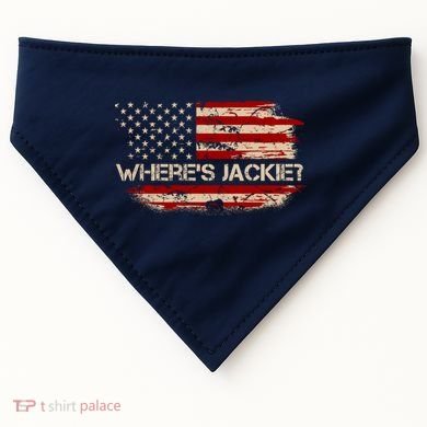 Funny Joe Biden Where's Jackie USA-Made Doggie Bandana