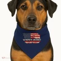 Funny Joe Biden Where's Jackie USA-Made Doggie Bandana thumb 1