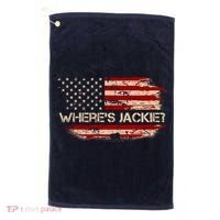 Funny Joe Biden Where's Jackie Golf Towel thumb 0