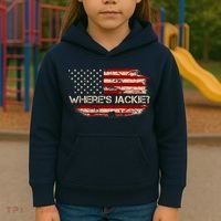 Funny Joe Biden Where's Jackie Kids Hoodie thumb 3