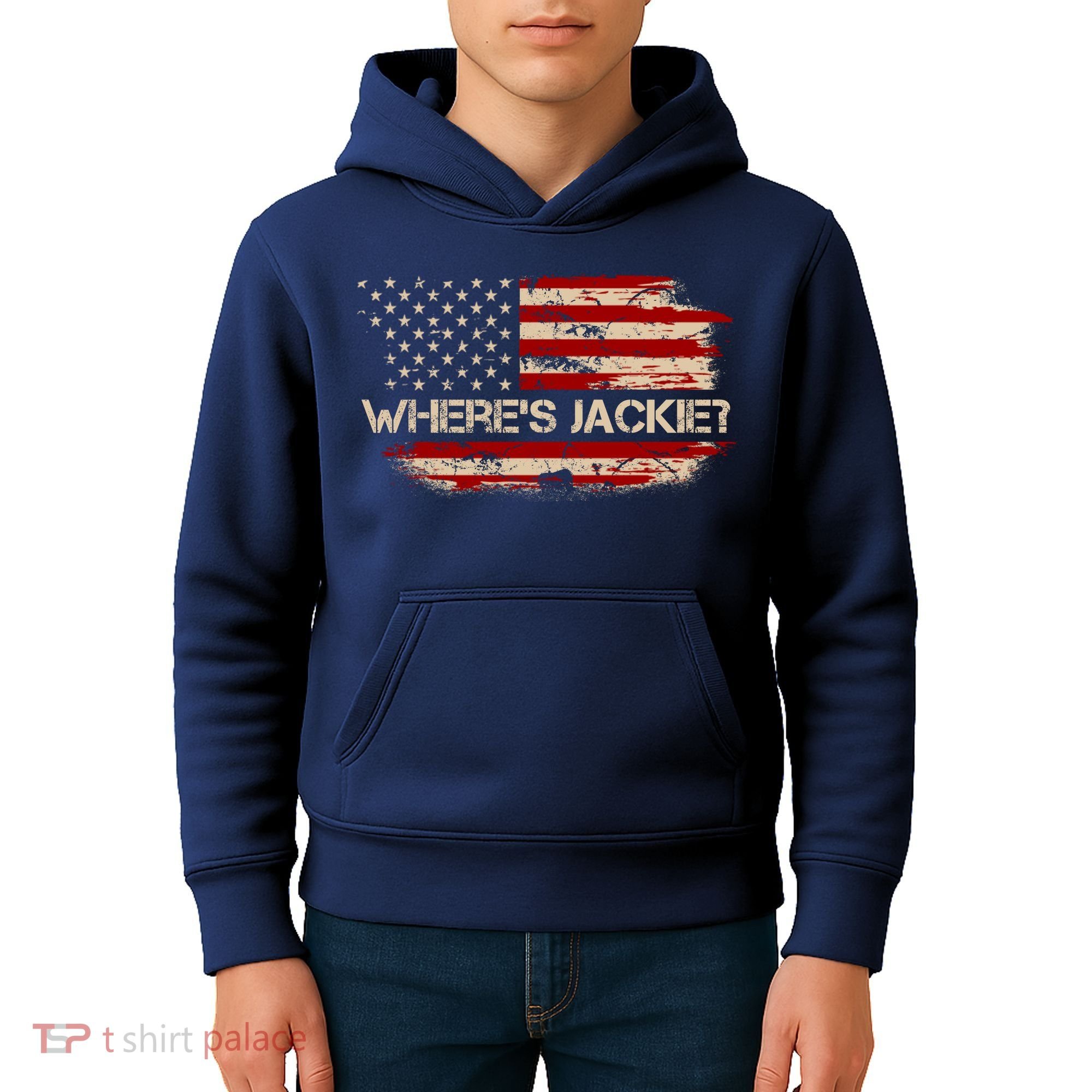 Funny Joe Biden Where's Jackie Kids Hoodie
