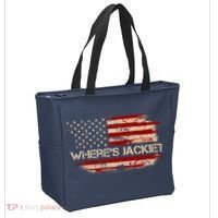 Funny Joe Biden Where's Jackie Tote Bag thumb 2