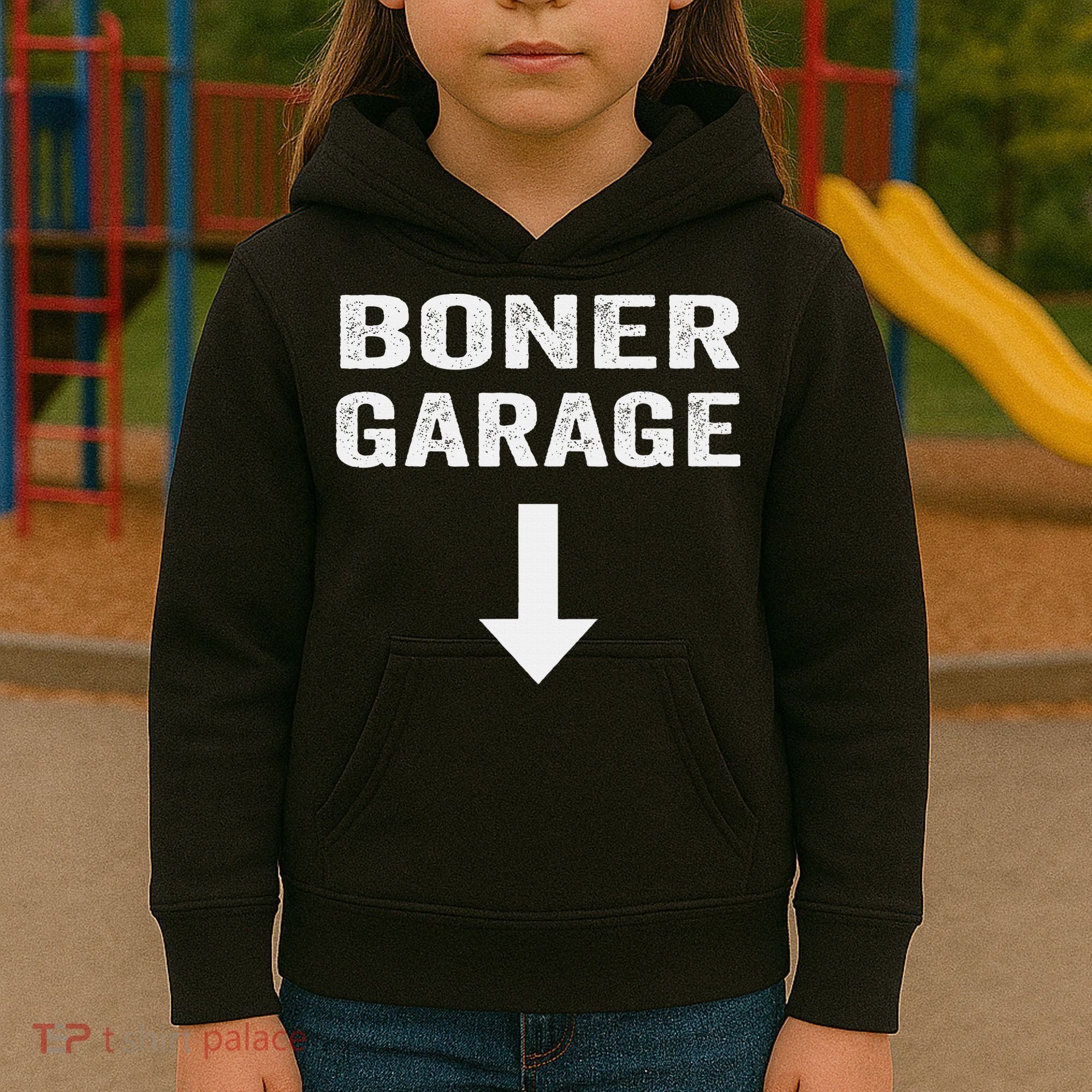 Funny Joke Boner Garage Kids Hoodie
