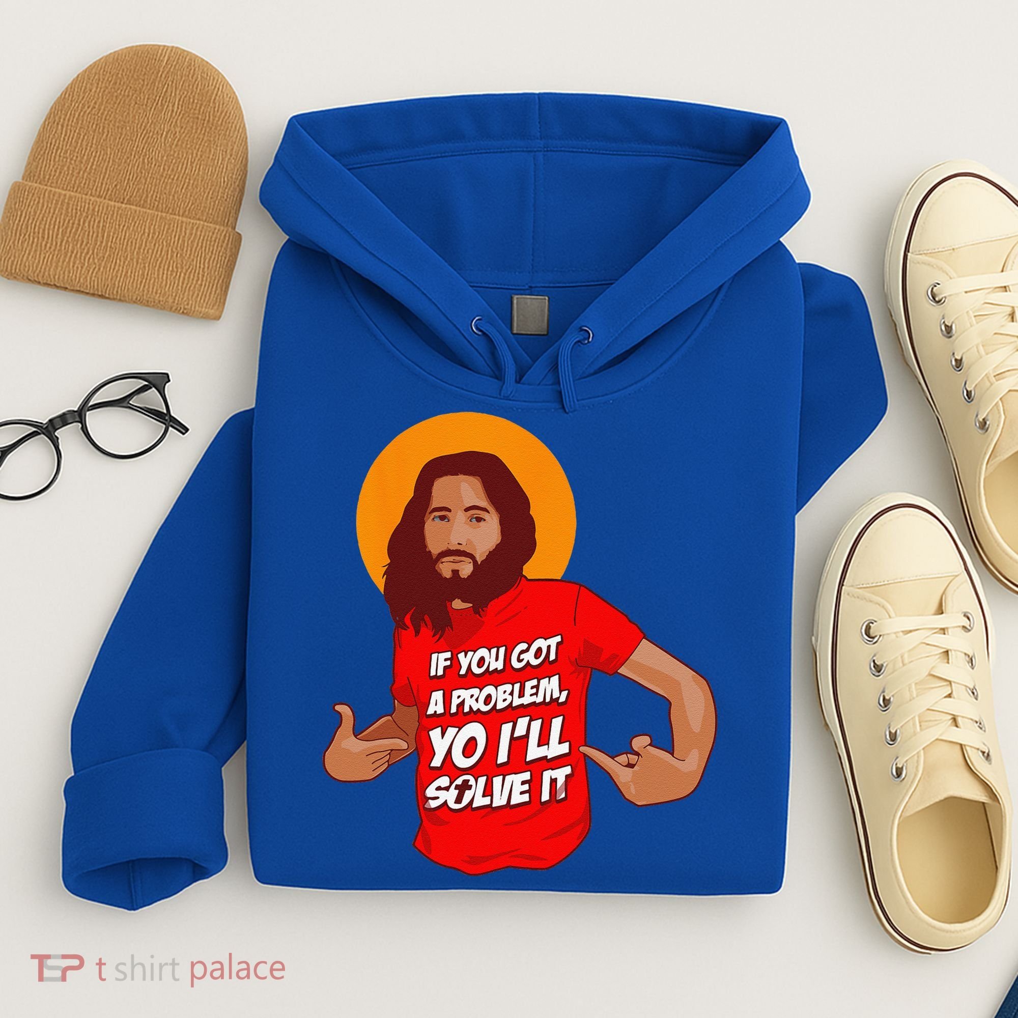 Funny Jesus Christian Meme Yo Ill Solve It Christmas Hoodie