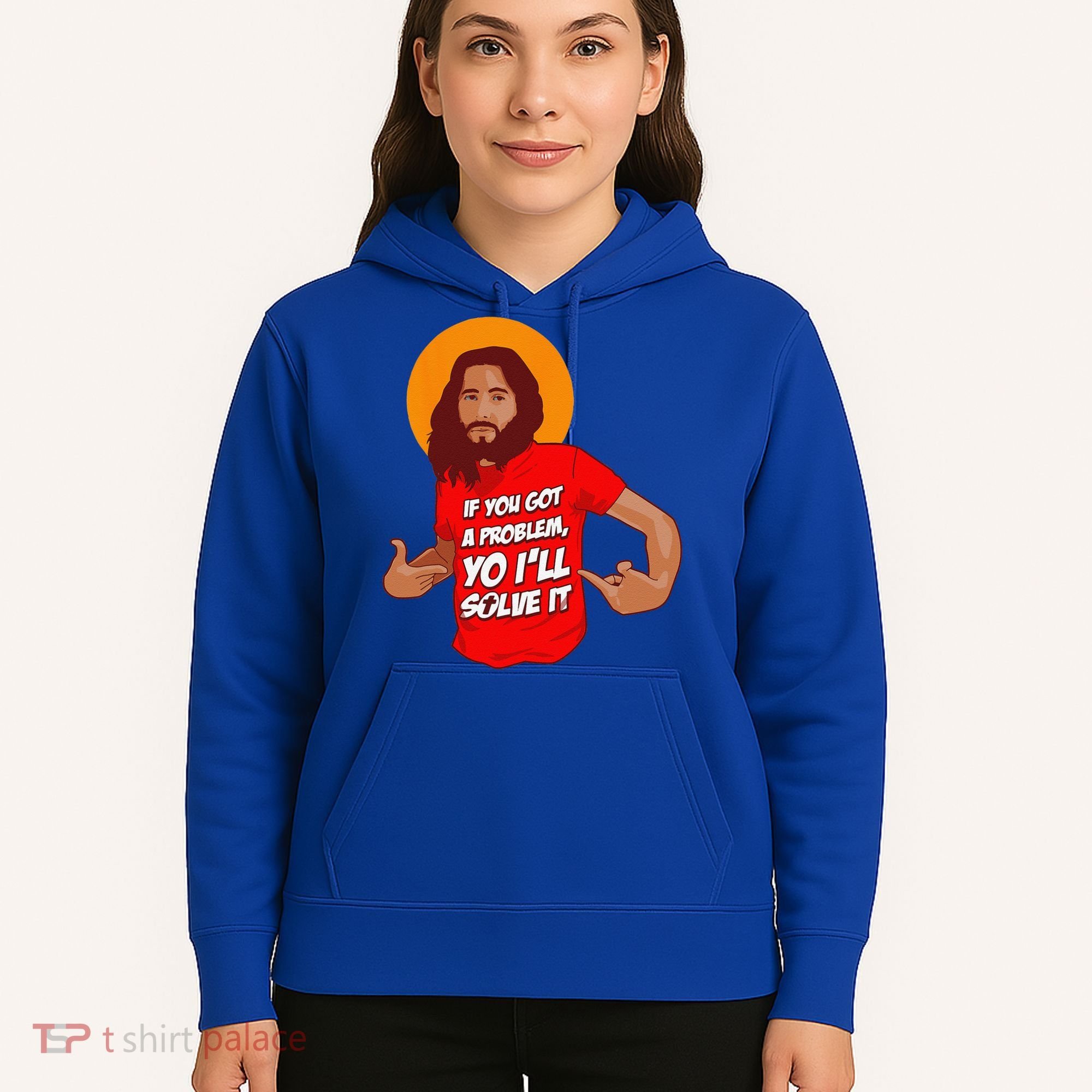 Funny Jesus Christian Meme Yo Ill Solve It Christmas Hoodie