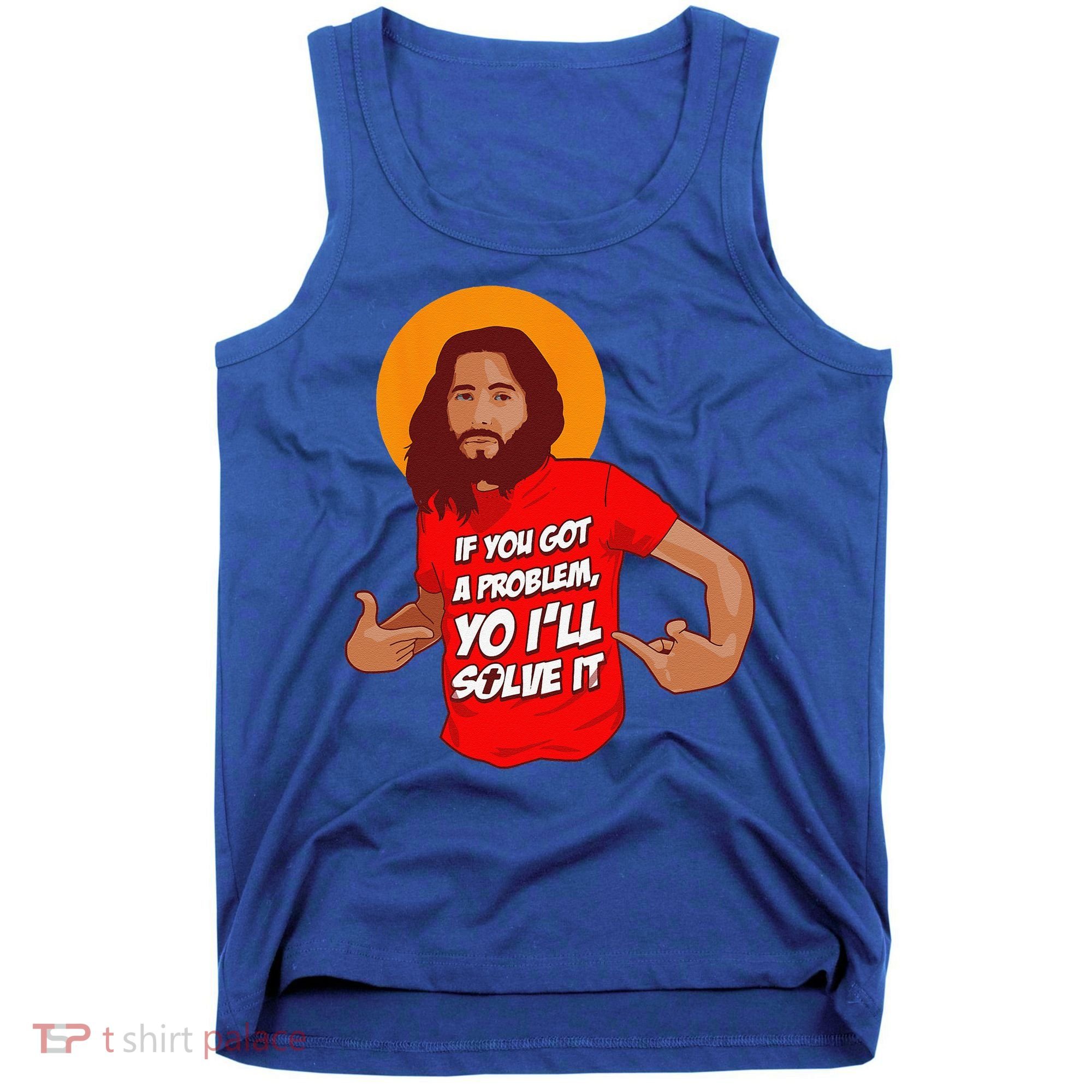 Funny Jesus Christian Meme Yo Ill Solve It Christmas Tank Top